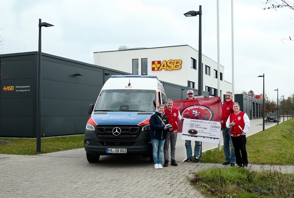 Karlsruher Verein unterstützt ASB-Wünschewagen 